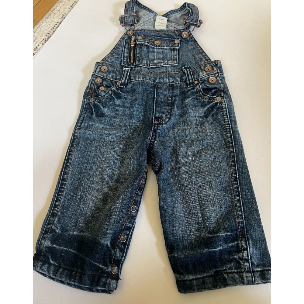 Guess Baby Boys Denim Overalls - Size 6-9 Months Guess Jeans